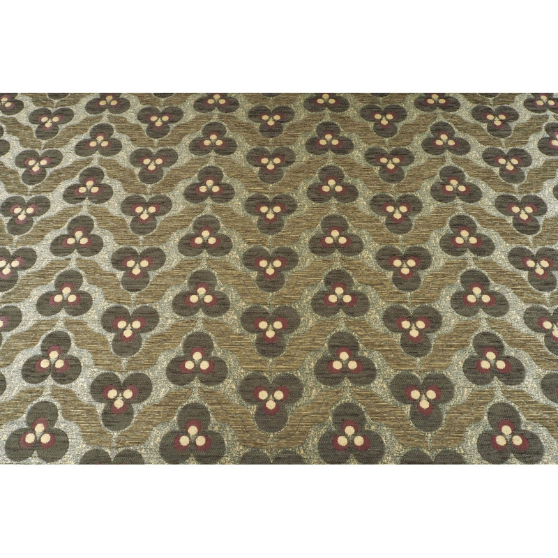 Turkish Upholstery Fabric by the Yard and Meter | Moss Green Tiger Eyes Pattern Jacquard Fabric for Sofa, Chair, Curtains Fabric