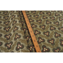 Turkish Upholstery Fabric by the Yard and Meter | Moss Green Tiger Eyes Pattern Jacquard Fabric for Sofa, Chair, Curtains Fabric