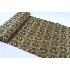 Turkish Upholstery Fabric by the Yard and Meter | Moss Green Tiger Eyes Pattern Jacquard Fabric for Sofa, Chair, Curtains Fabric