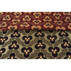 Turkish Upholstery Fabric by the Yard and Meter | Black Tiger Eyes Pattern Jacquard Fabric for Sofa, Chair, Curtains Fabric