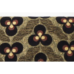 Turkish Upholstery Fabric by the Yard and Meter | Black Tiger Eyes Pattern Jacquard Fabric for Sofa, Chair, Curtains Fabric