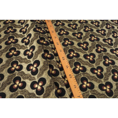 Turkish Upholstery Fabric by the Yard and Meter | Black Tiger Eyes Pattern Jacquard Fabric for Sofa, Chair, Curtains Fabric