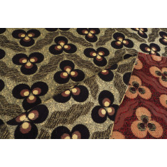 Turkish Upholstery Fabric by the Yard and Meter | Black Tiger Eyes Pattern Jacquard Fabric for Sofa, Chair, Curtains Fabric
