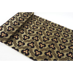 Turkish Upholstery Fabric by the Yard and Meter | Black Tiger Eyes Pattern Jacquard Fabric for Sofa, Chair, Curtains Fabric