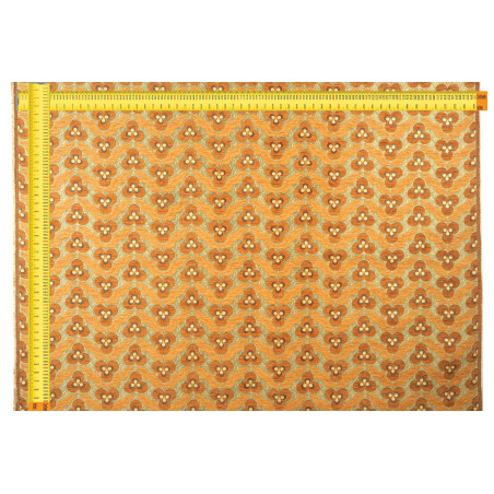 Upholstery Fabric, Turkish Fabric By the Meter and By the Yard, Antigua Orange Tiger eyes Pattern Jacquard Fabric