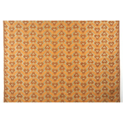 Turkish Upholstery Fabric by the Yard and Meter | Antigua Orange Tiger Eyes Pattern Jacquard Fabric for Sofa Chair,Curtains