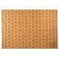 Turkish Upholstery Fabric by the Yard and Meter | Antigua Orange Tiger Eyes Pattern Jacquard Fabric for Sofa Chair,Curtains