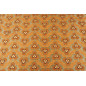 Turkish Upholstery Fabric by the Yard and Meter | Antigua Orange Tiger Eyes Pattern Jacquard Fabric for Sofa Chair,Curtains