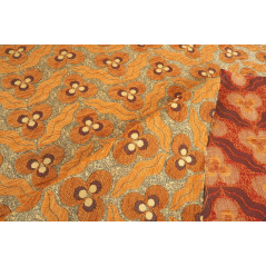 Turkish Upholstery Fabric by the Yard and Meter | Antigua Orange Tiger Eyes Pattern Jacquard Fabric for Sofa Chair,Curtains