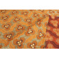Turkish Upholstery Fabric by the Yard and Meter | Antigua Orange Tiger Eyes Pattern Jacquard Fabric for Sofa Chair,Curtains