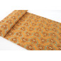 Turkish Upholstery Fabric by the Yard and Meter | Antigua Orange Tiger Eyes Pattern Jacquard Fabric for Sofa Chair,Curtains