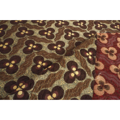 Turkish Upholstery Fabric by the Yard and Meter | Brown Tiger Eyes Pattern Jacquard Fabric for Sofa Chair,Curtains Fabric