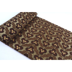 Turkish Upholstery Fabric by the Yard and Meter | Brown Tiger Eyes Pattern Jacquard Fabric for Sofa Chair,Curtains Fabric