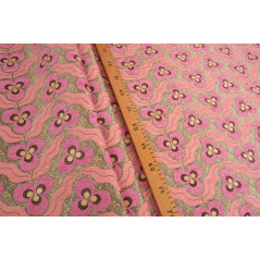 Turkish Upholstery Fabric by the Yard and Meter | Pale Pink Tiger Eyes Pattern Jacquard Fabric for Sofa Chair,Curtains Fabric