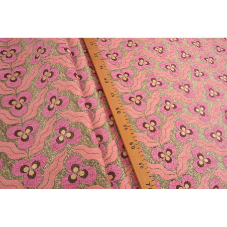 Turkish Upholstery Fabric by the Yard and Meter | Pale Pink Tiger Eyes Pattern Jacquard Fabric for Sofa Chair,Curtains Fabric
