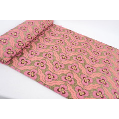 Turkish Upholstery Fabric by the Yard and Meter | Pale Pink Tiger Eyes Pattern Jacquard Fabric for Sofa Chair,Curtains Fabric