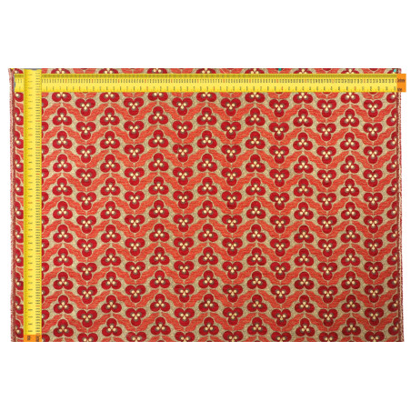 Turkish Upholstery Fabric by the Yard and Meter | Red Tiger Eyes Pattern Jacquard Fabric for Sofa Chair,Curtains Fabric