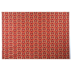 Turkish Upholstery Fabric by the Yard and Meter | Red Tiger Eyes Pattern Jacquard Fabric for Sofa Chair,Curtains Fabric