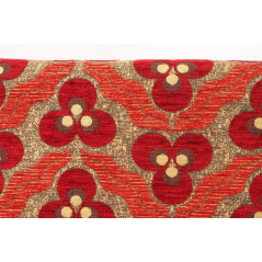 Turkish Upholstery Fabric by the Yard and Meter | Red Tiger Eyes Pattern Jacquard Fabric for Sofa Chair,Curtains Fabric