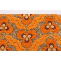 Turkish Upholstery Fabric by the Yard and Meter | Orange Tiger Eyes Pattern Jacquard Fabric for Sofa Chair,Curtains Fabric