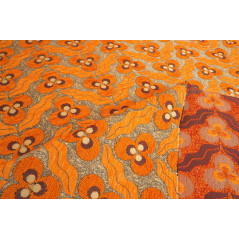 Turkish Upholstery Fabric by the Yard and Meter | Orange Tiger Eyes Pattern Jacquard Fabric for Sofa Chair,Curtains Fabric