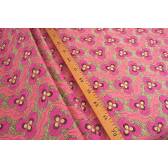 Turkish Upholstery Fabric by the Yard and Meter | Mazenda Pink Tiger Eyes Pattern Jacquard Fabric for Sofa Chair,Curtains Fabric