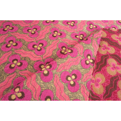 Turkish Upholstery Fabric by the Yard and Meter | Mazenda Pink Tiger Eyes Pattern Jacquard Fabric for Sofa Chair,Curtains Fabric