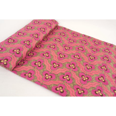 Turkish Upholstery Fabric by the Yard and Meter | Mazenda Pink Tiger Eyes Pattern Jacquard Fabric for Sofa Chair,Curtains Fabric