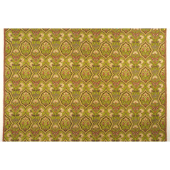 Turkish Upholstery Fabric by the Yard and Meter | Pistachio Green Carnation Pattern Jacquard Fabric for Sofa Chair,Curtains