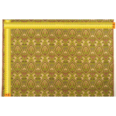Turkish Upholstery Fabric by the Yard and Meter | Pistachio Green Carnation Pattern Jacquard Fabric for Sofa Chair,Curtains