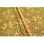 Turkish Upholstery Fabric by the Yard and Meter | Pistachio Green Carnation Pattern Jacquard Fabric for Sofa Chair,Curtains