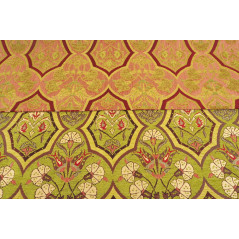 Turkish Upholstery Fabric by the Yard and Meter | Pistachio Green Carnation Pattern Jacquard Fabric for Sofa Chair,Curtains