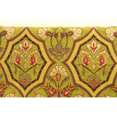 Turkish Upholstery Fabric by the Yard and Meter | Pistachio Green Carnation Pattern Jacquard Fabric for Sofa Chair,Curtains