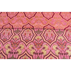 Turkish Upholstery Fabric by the Yard and Meter | Pale Pink Carnation Pattern Jacquard Fabric for Sofa Chair,Curtains Fabric