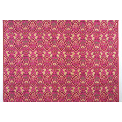 Turkish Upholstery Fabric by the Yard and Meter | Mazenda Pink Carnation Pattern Jacquard Fabric for Sofa Chair,Curtains Fabric