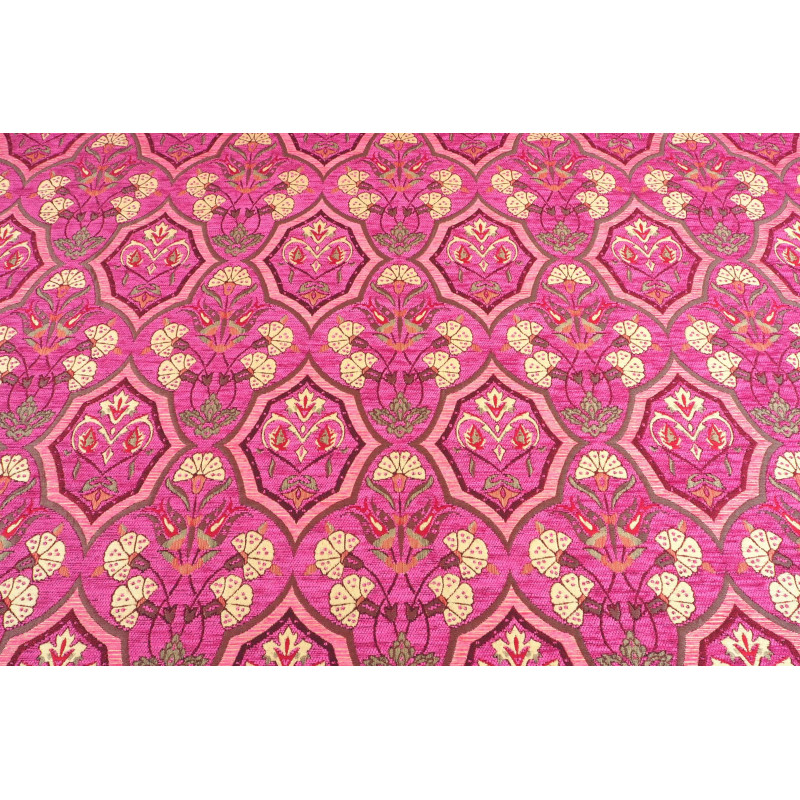 Turkish Upholstery Fabric by the Yard and Meter | Mazenda Pink Carnation Pattern Jacquard Fabric for Sofa Chair,Curtains Fabric Turkish Upholstery Fabric by the Yard and Meter | Mazenda Pink Carnation Pattern Jacquard Fabric for Sofa Chair,Curtains Fabric