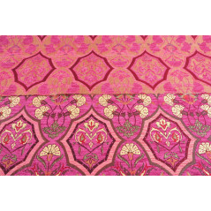 Turkish Upholstery Fabric by the Yard and Meter | Mazenda Pink Carnation Pattern Jacquard Fabric for Sofa Chair,Curtains Fabric