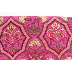 Turkish Upholstery Fabric by the Yard and Meter | Mazenda Pink Carnation Pattern Jacquard Fabric for Sofa Chair,Curtains Fabric