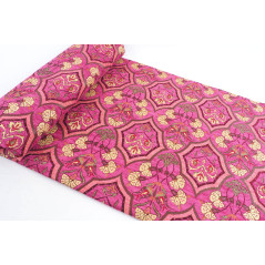 Turkish Upholstery Fabric by the Yard and Meter | Mazenda Pink Carnation Pattern Jacquard Fabric for Sofa Chair,Curtains Fabric