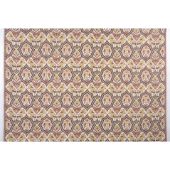 Upholstery Fabric, Turkish Fabric By the Meter, By the Yard, Beige Carnation Pattern Jacquard Chenille Upholstery Fabric