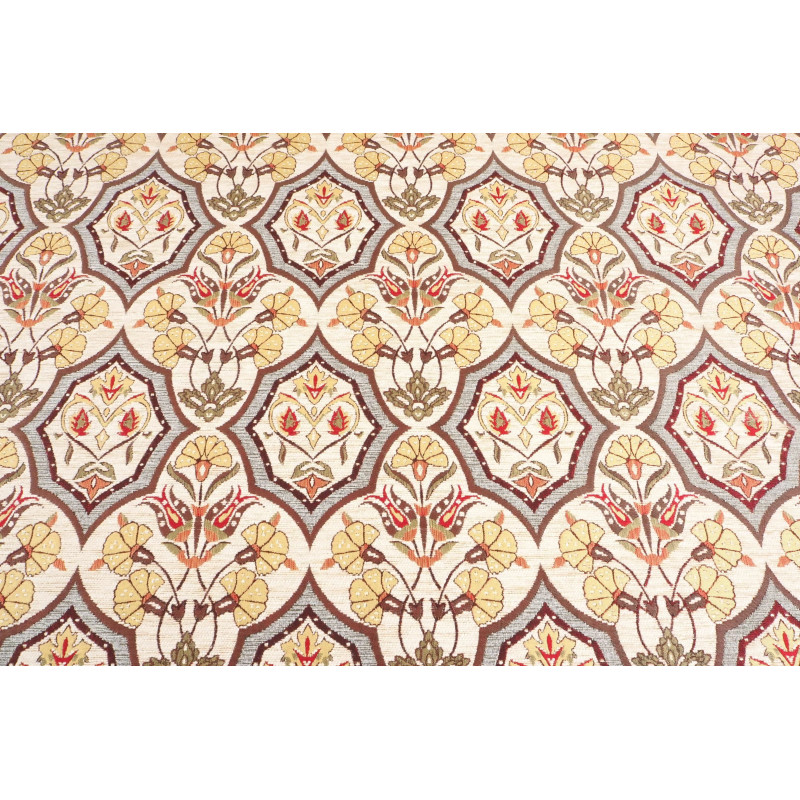 Turkish Upholstery Fabric by the Yard and Meter | Beige Carnation Pattern Jacquard Fabric for Sofa Chair,Curtains Fabric Turkish Upholstery Fabric by the Yard and Meter | Beige Carnation Pattern Jacquard Fabric for Sofa Chair,Curtains Fabric