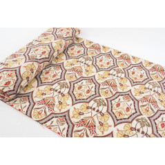 Turkish Upholstery Fabric by the Yard and Meter | Beige Carnation Pattern Jacquard Fabric for Sofa Chair,Curtains Fabric