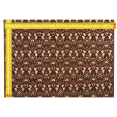 Turkish Upholstery Fabric by the Yard and Meter | Brown Carnation Pattern Jacquard Fabric for Sofa Chair,Curtains Fabric