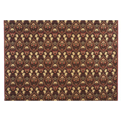 Turkish Upholstery Fabric by the Yard and Meter | Brown Carnation Pattern Jacquard Fabric for Sofa Chair,Curtains Fabric