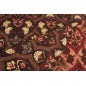 Turkish Upholstery Fabric by the Yard and Meter | Brown Carnation Pattern Jacquard Fabric for Sofa Chair,Curtains Fabric