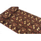 Turkish Upholstery Fabric by the Yard and Meter | Brown Carnation Pattern Jacquard Fabric for Sofa Chair,Curtains Fabric