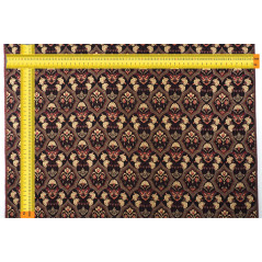 Turkish Upholstery Fabric by the Yard and Meter | Black Carnation Pattern Jacquard Fabric for Sofa Chair,Curtains Fabric