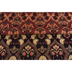 Turkish Upholstery Fabric by the Yard and Meter | Black Carnation Pattern Jacquard Fabric for Sofa Chair,Curtains Fabric