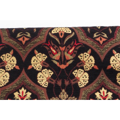 Turkish Upholstery Fabric by the Yard and Meter | Black Carnation Pattern Jacquard Fabric for Sofa Chair,Curtains Fabric