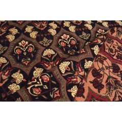 Turkish Upholstery Fabric by the Yard and Meter | Black Carnation Pattern Jacquard Fabric for Sofa Chair,Curtains Fabric